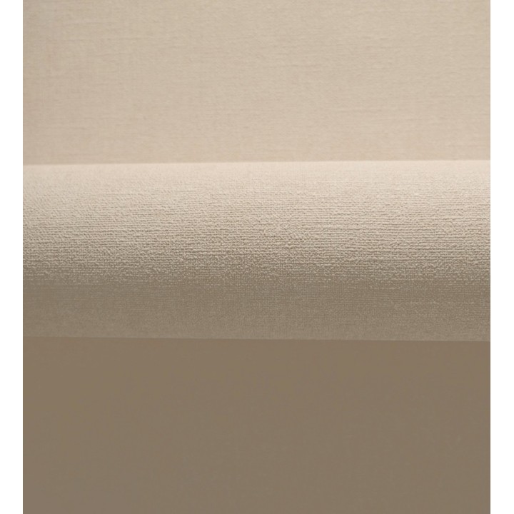 Papel pintado liso color crema melocotón efecto textil hilos de lino y algodón - Raffton Clay 685352