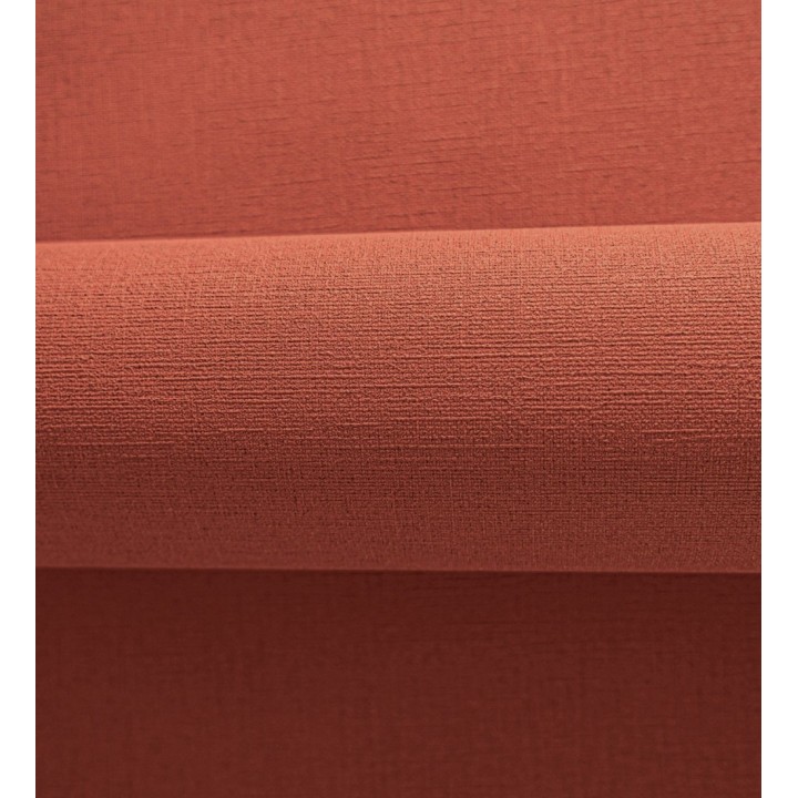 Papel pintado liso con textura lienzo pintado color rojo terracota - Brighton Amber 685354