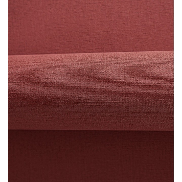 Papel pintado liso con textura lienzo pintado color granate - Brighton Amber 685356