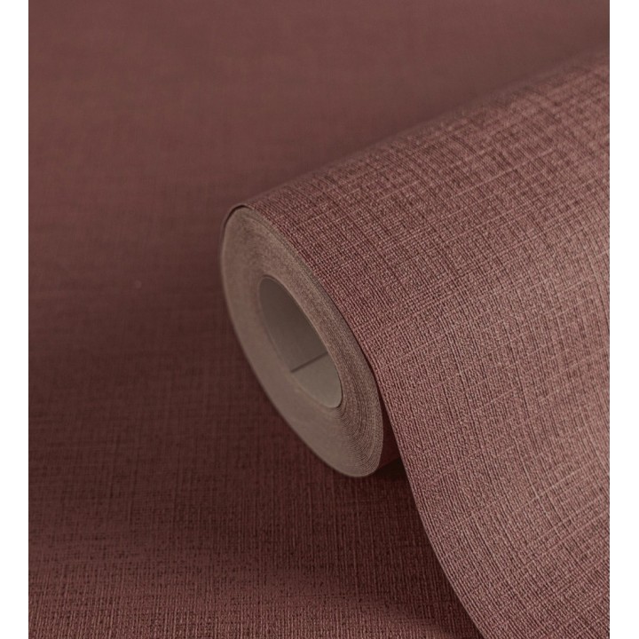 Papel pintado liso con textura lienzo pintado color marsala - Brighton Amber 685357
