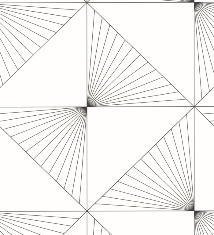 Papel pintado rombos art decó blanco y negro - Timeless 126860