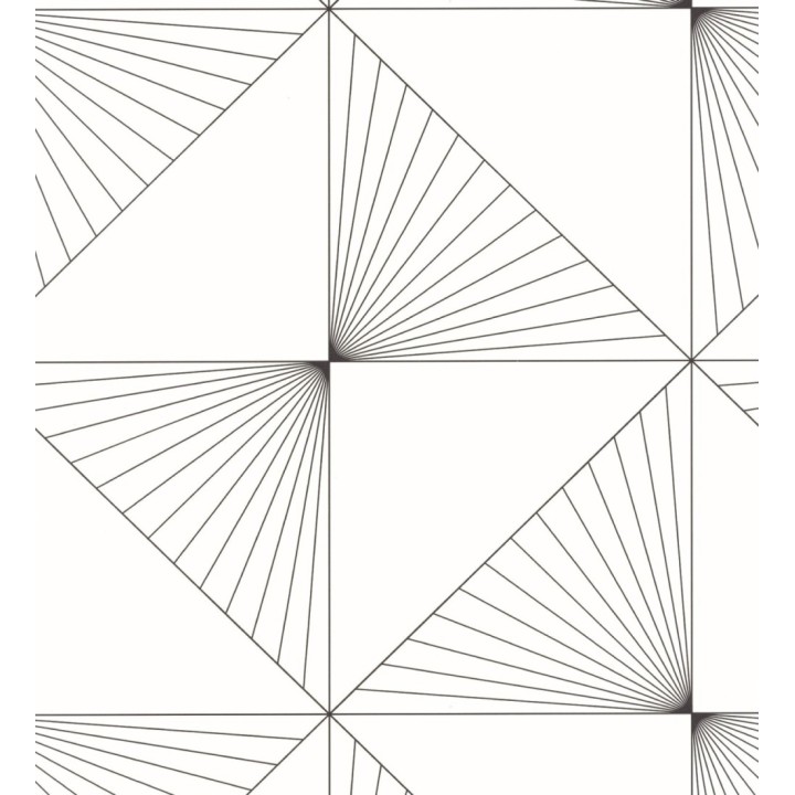 Papel pintado rombos art decó blanco y negro - Timeless 126860