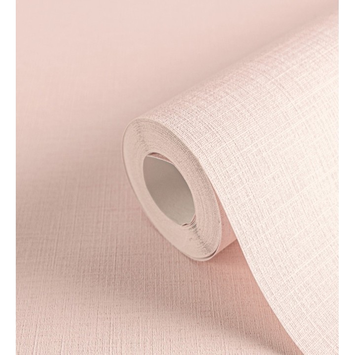 Papel pintado liso con textura lienzo pintado color rosa pálido - Brighton Amethyst 685360