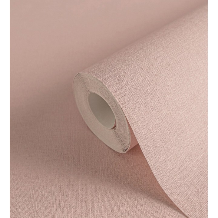 Papel pintado liso con textura lienzo pintado color salmón - Brighton Amethyst 685361