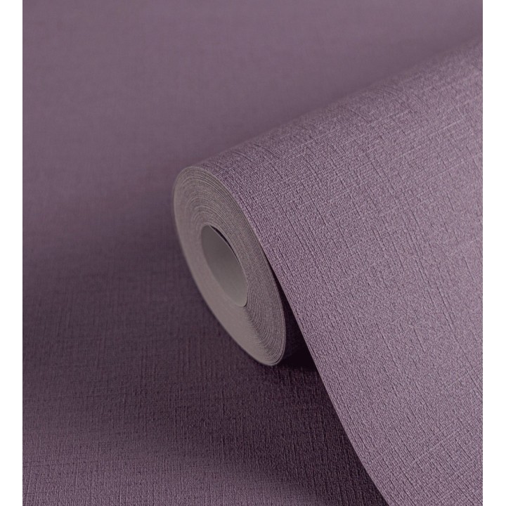 Papel pintado liso con textura lienzo pintado color amatista - Brighton Amethyst 685362