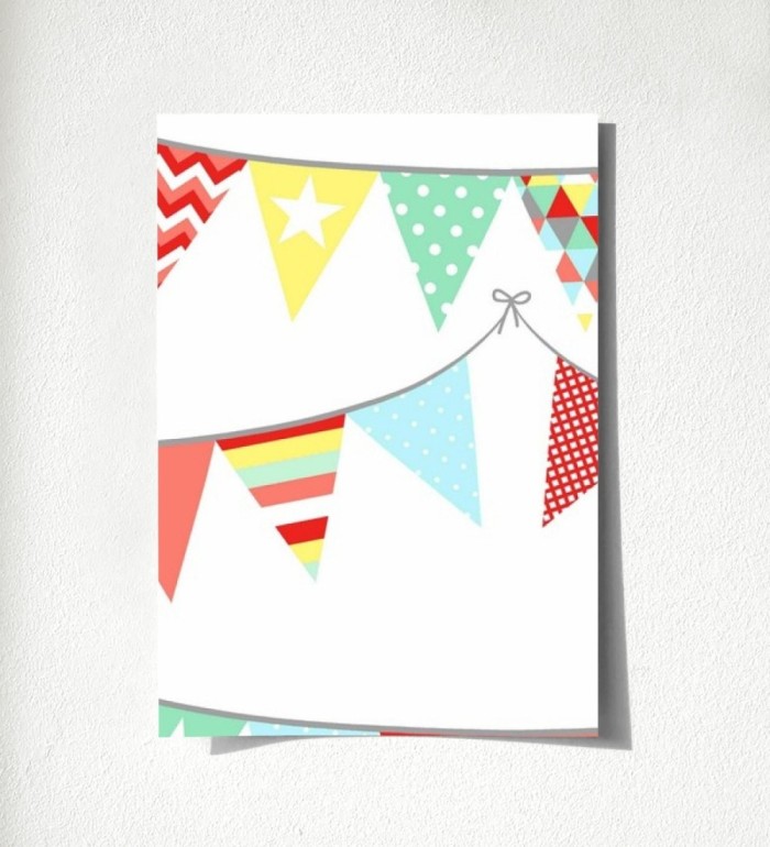 Muestra de papel pintado Colored Pennants 7343