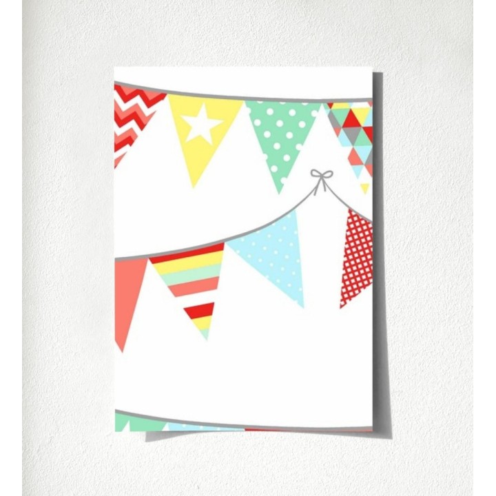 Muestra de papel pintado Colored Pennants 7343