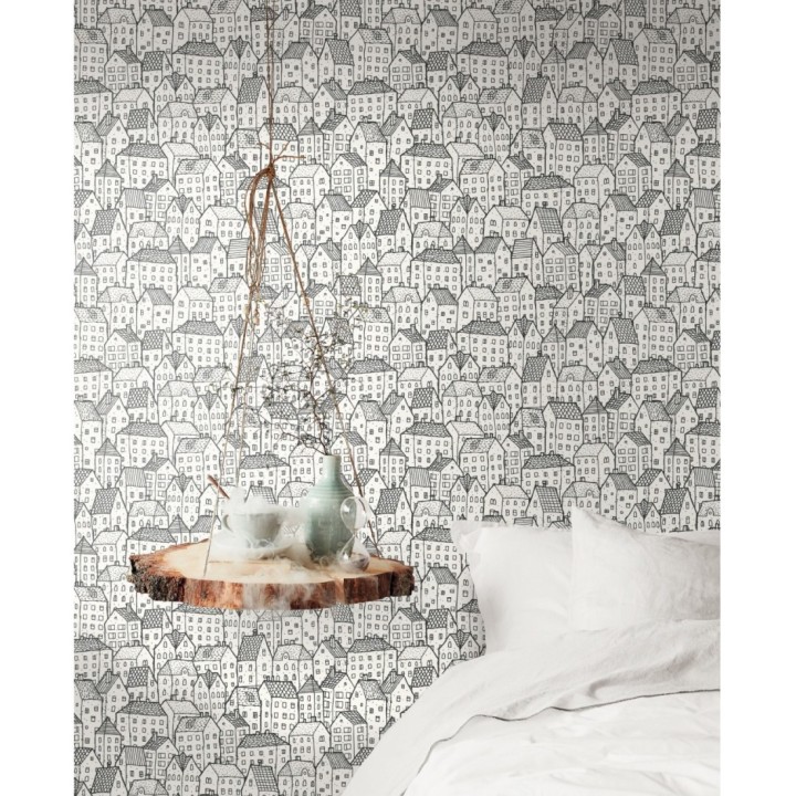 Papel pintado villa de casitas pequeñas - Le Village 126865