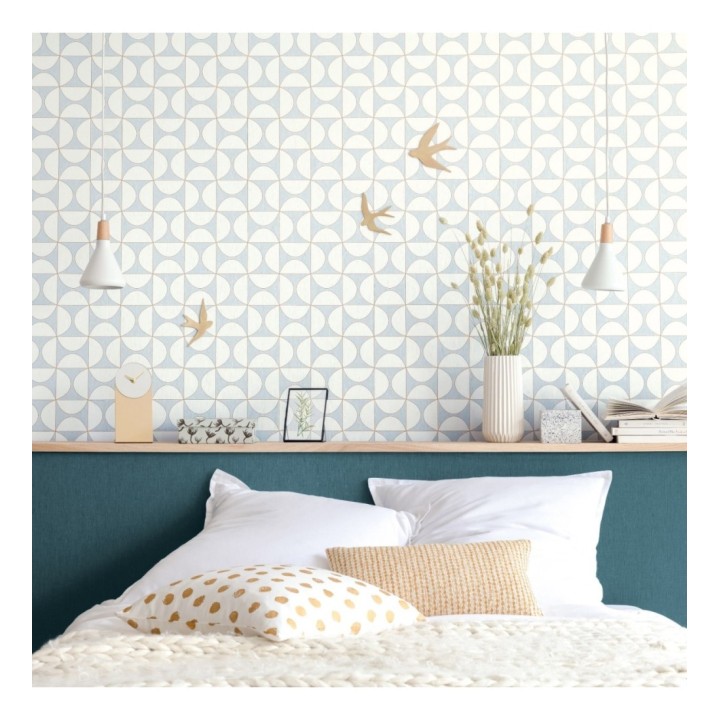 Papel pintado geométrico reloj de arena - Kronos 126892