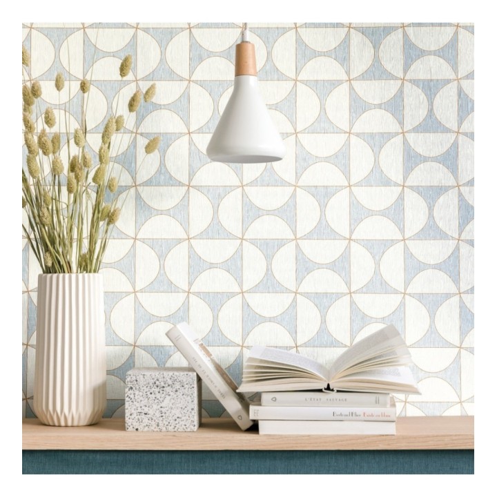 Papel pintado geométrico reloj de arena - Kronos 126892