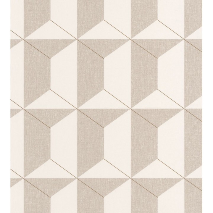 Papel pintado geométrico de hexágonos - Milton Hexagon 126896