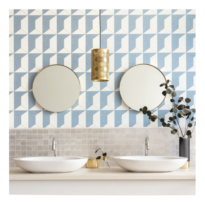 Papel pintado geométrico de hexágonos - Milton Hexagon 126897