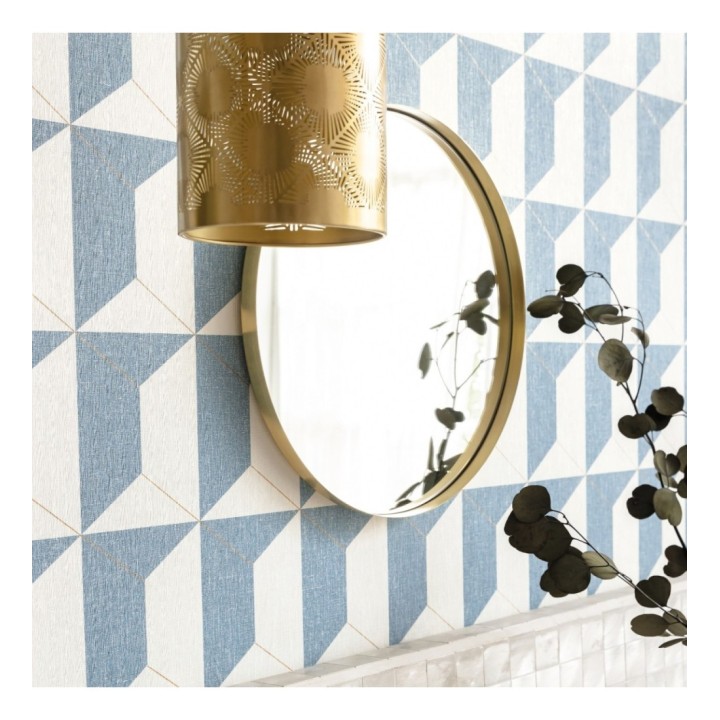 Papel pintado geométrico de hexágonos - Milton Hexagon 126897