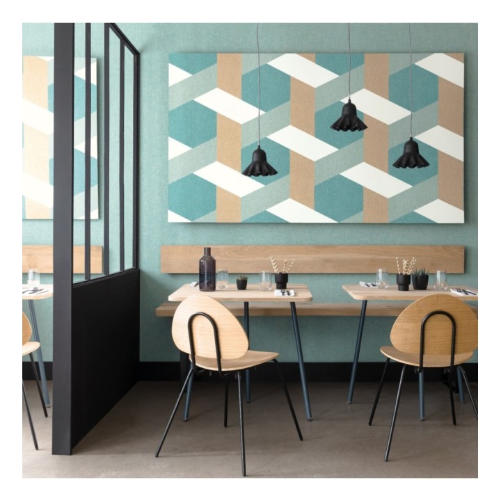 Papel pintado geométrico de líneas transversales - Danton 126907