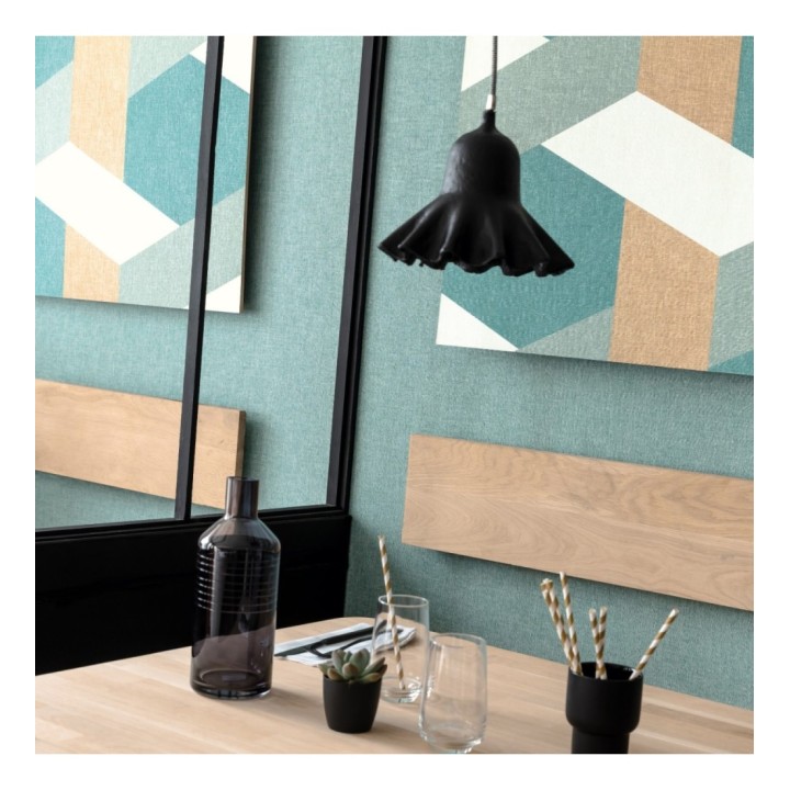 Papel pintado geométrico de líneas transversales - Danton 126907