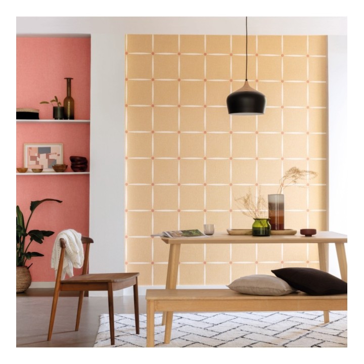 Papel pintado de cuadros estilo retro - Halper Button 126909