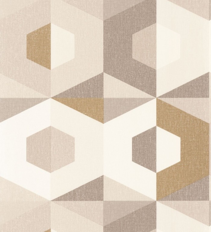 Papel pintado geométrico de hexágonos - Hexagon House 126912