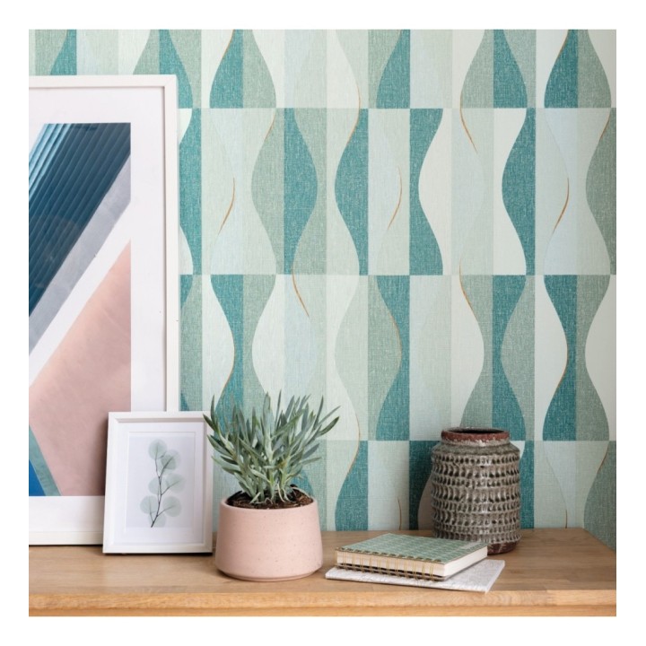 Papel pintado geométrico líneas curvas - Arwen Curves 126920