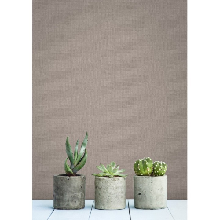 Papel pintado liso texturizado marrón grisáceo claro - Melvin Texture 126950