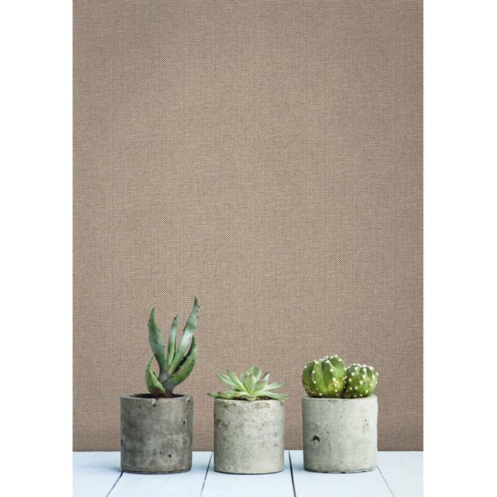 Papel pintado liso texturizado marrón medio - Melvin Texture 126953