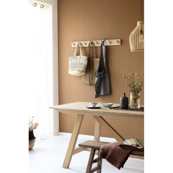 Papel pintado liso texturizado color barro - Melvin Texture 126957