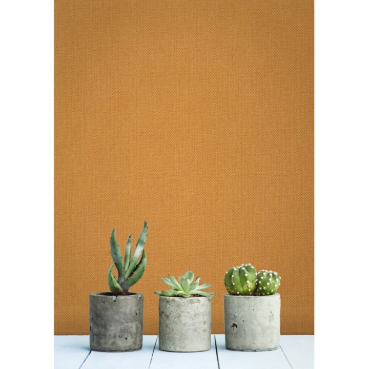 Papel pintado liso texturizado ocre - Melvin Texture 126960