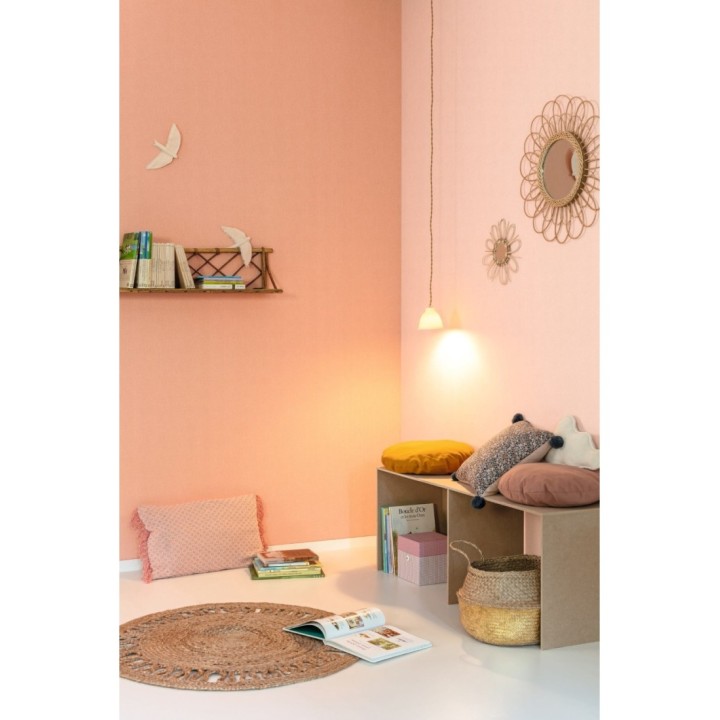 Papel pintado liso texturizado salmón - Melvin Texture 126961