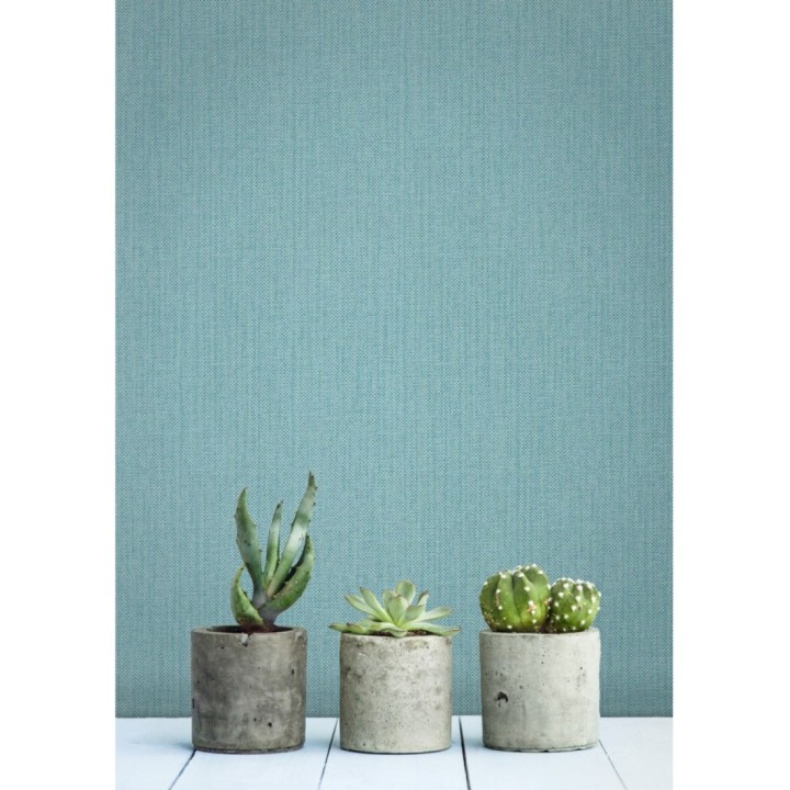 Papel pintado liso texturizado turquesa - Melvin Texture 126964