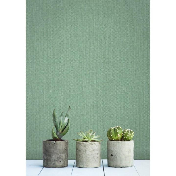 Papel pintado liso texturizado verde hierba - Melvin Texture 126969