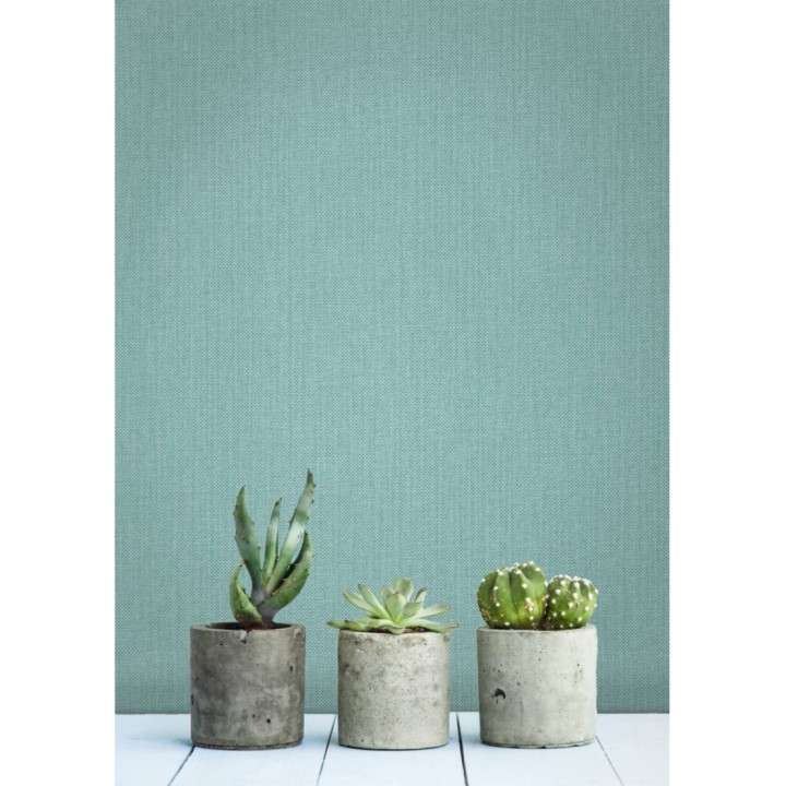 Papel pintado liso texturizado turquesa claro - Melvin Texture 126970