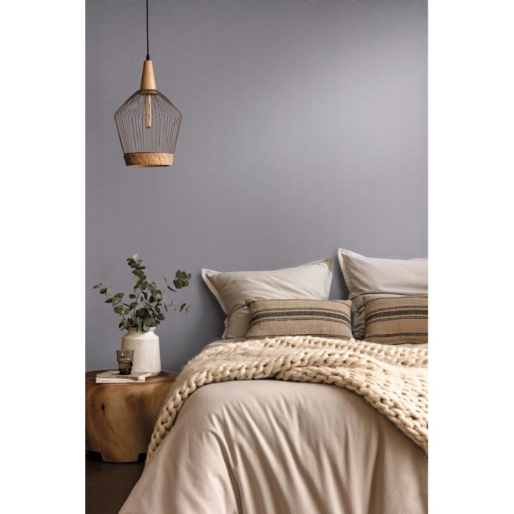 Papel pintado liso texturizado gris medio - Melvin Texture 126975