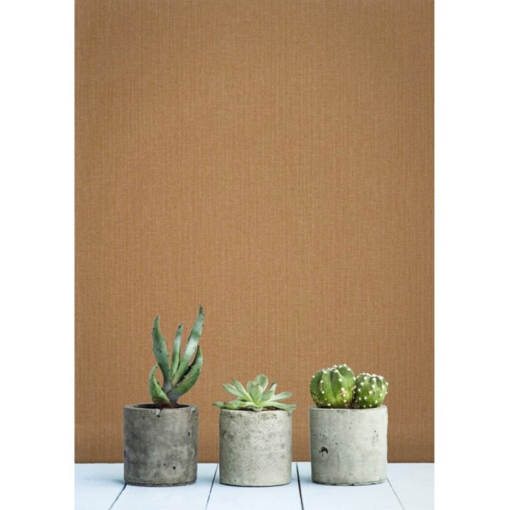 Papel pintado liso texturizado ocre oscuro - Melvin Texture 126983