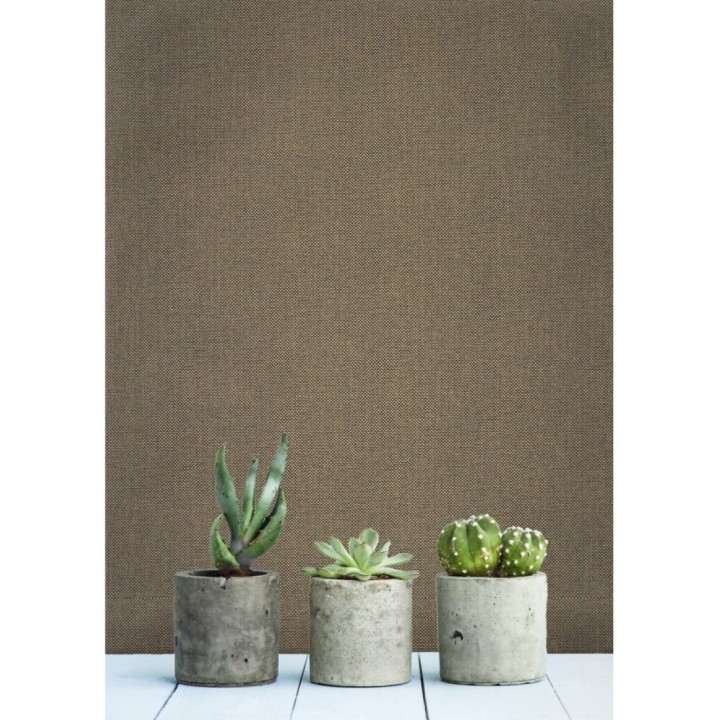 Papel pintado liso texturizado marón dorado - Melvin Texture 126988