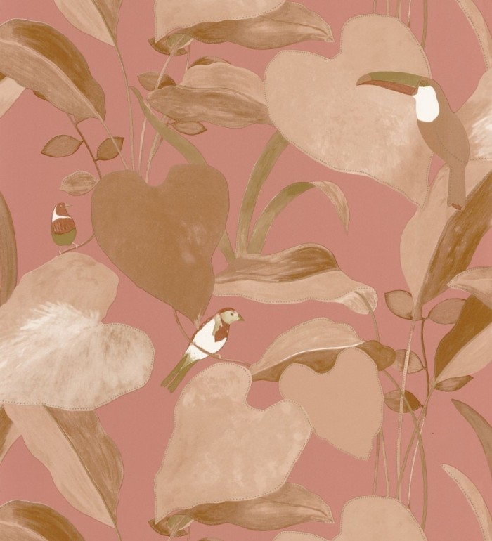 Papel pintado tucán y colibrís sobre hojas - Papúa 127016