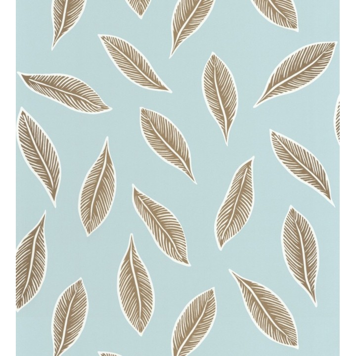 Papel pintado hojas decorativas celeste - Glasgow Fall 127028