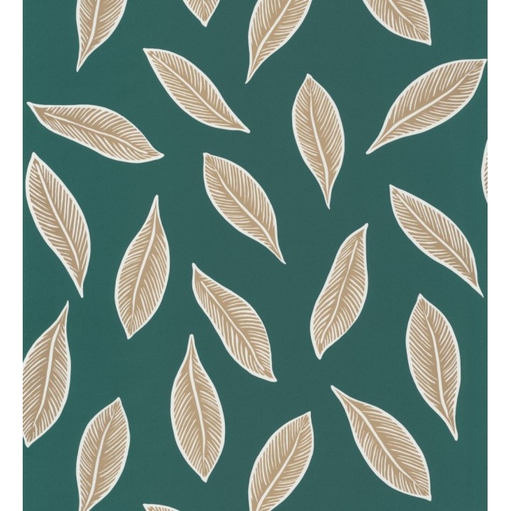 Papel pintado hojas decorativas verde - Glasgow Fall 127030