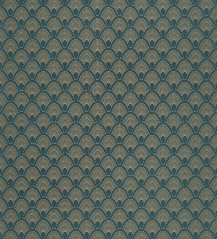 Papel pintado geométrico estilo art decó - Metric Hills 127033