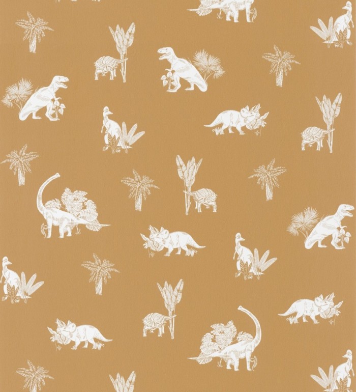Papel pintado dinosaurios ocre - Dinosaurs Jungle 127046