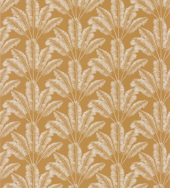Papel pintado hojas de estilo africano ocre - Sumatra 127049
