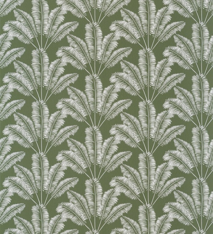 Papel pintado hojas de estilo africano verde - Sumatra 127051