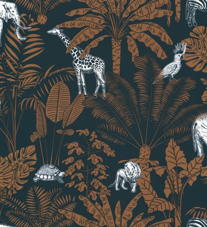 Papel pintado animales africanos en la jungla - Family Jungle 127052