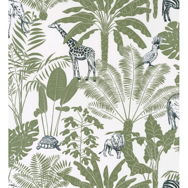 Papel pintado animales africanos en la jungla - Family Jungle 127054