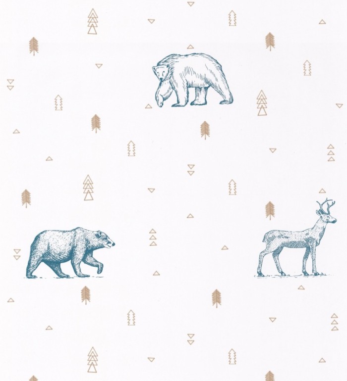 Papel pintado de ciervos y osos - Alaska Animals 127062