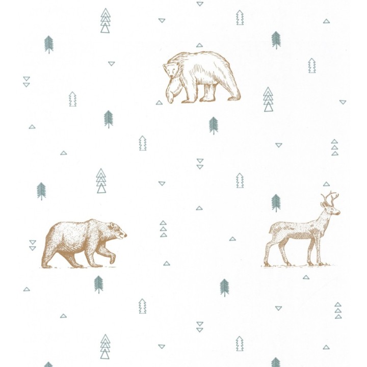 Papel pintado de ciervos y osos - Alaska Animals 127063