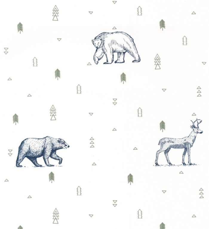 Papel pintado de ciervos y osos - Alaska Animals 127064