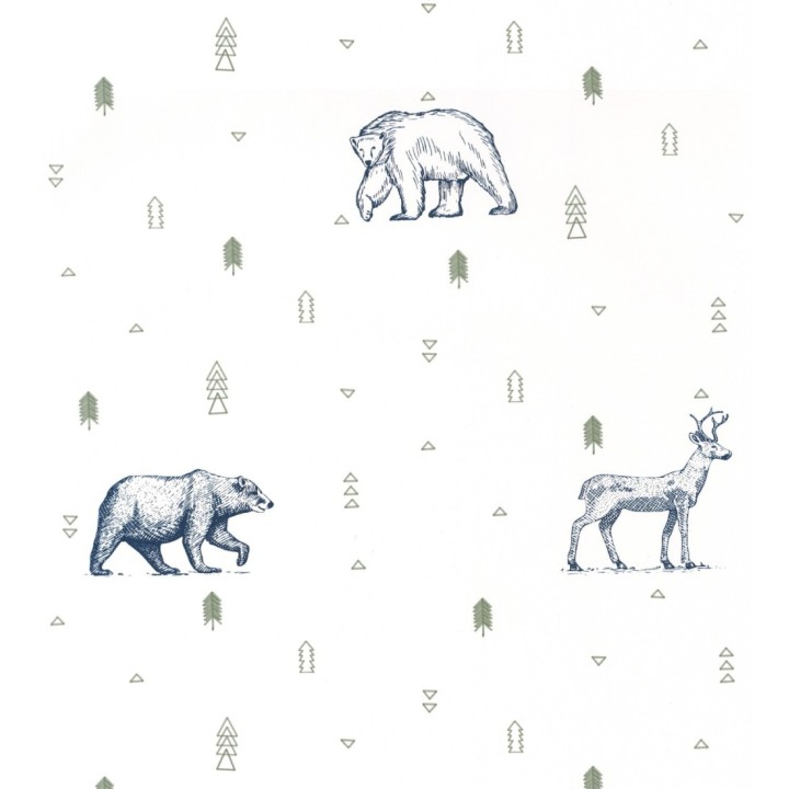 Papel pintado de ciervos y osos - Alaska Animals 127064