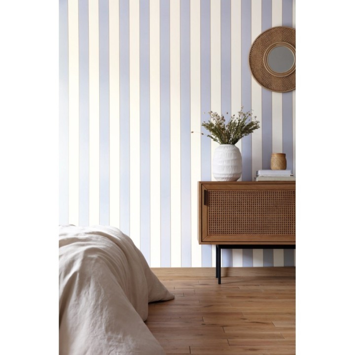 Papel pintado de rayas perfiladas en oro - Raya Palais 127078