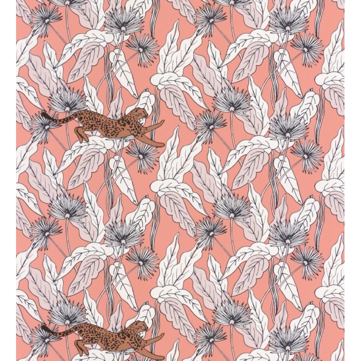 Papel pintado leopardos y hojas - Wild Garden 127085