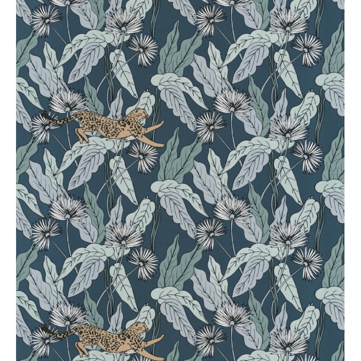Papel pintado leopardos y hojas - Wild Garden 127086