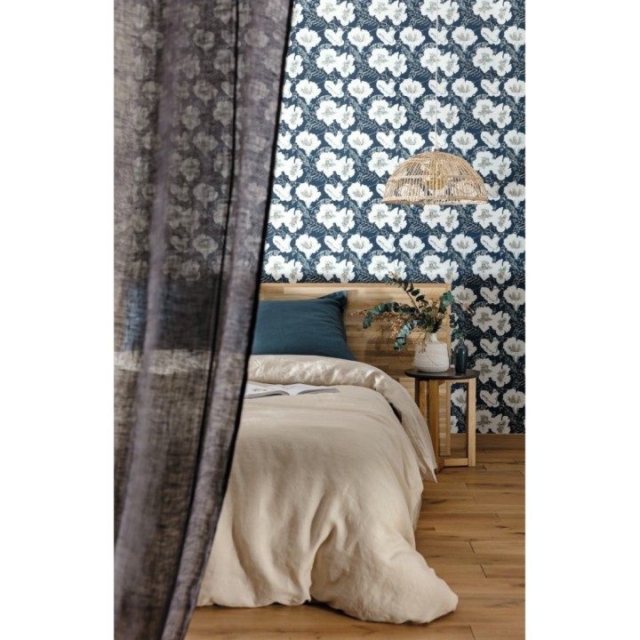 Papel pintado flores grandes y hojas - Kaisu Flowers 127093